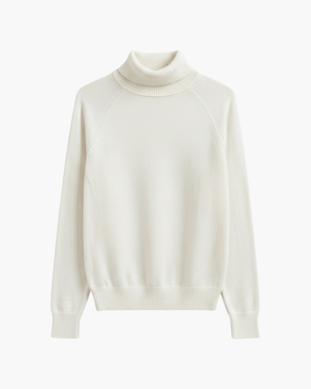 Regular Fit Turtleneck Sweater Ribbed Trims