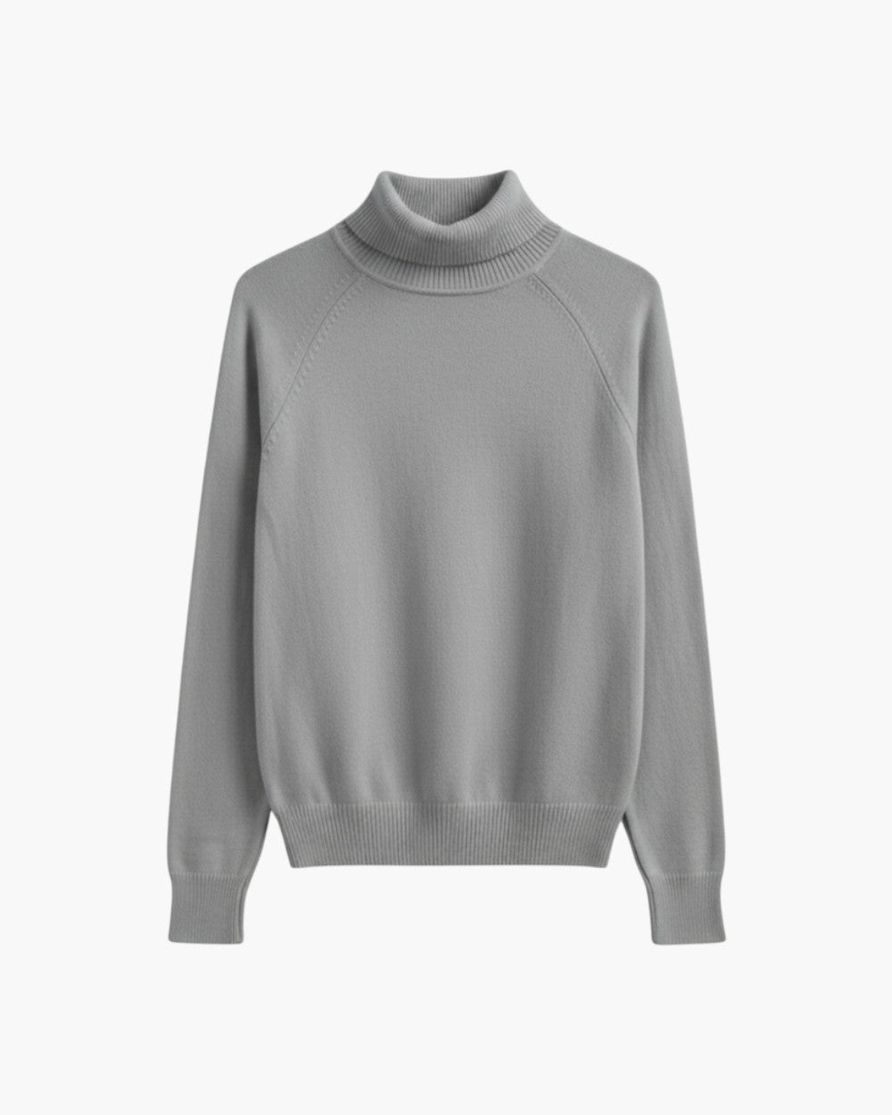 Regular Fit Turtleneck Sweater Ribbed Trims