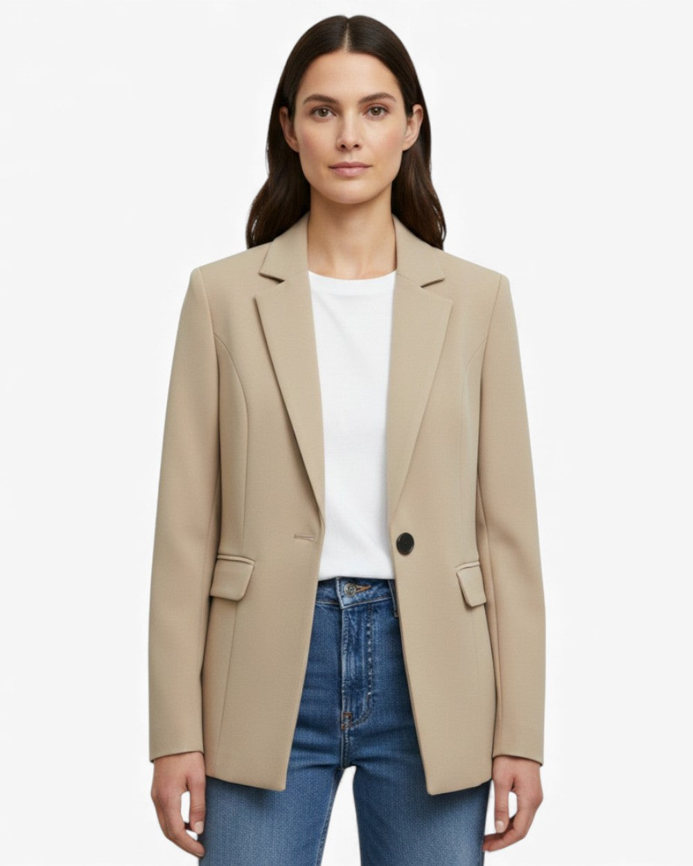 Tailored Blazer single-button design