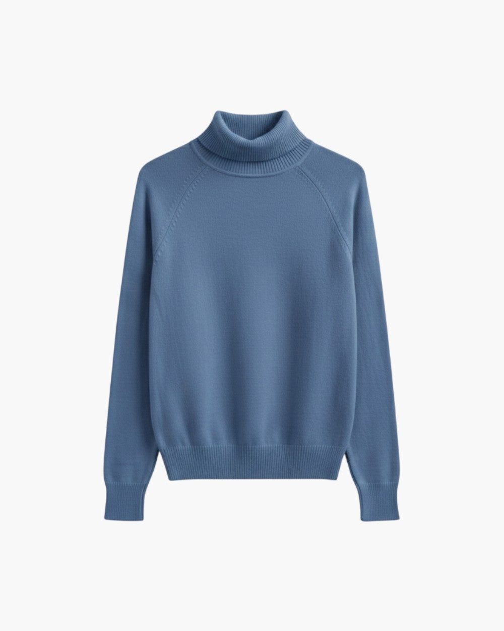 Regular Fit Turtleneck Sweater Ribbed Trims