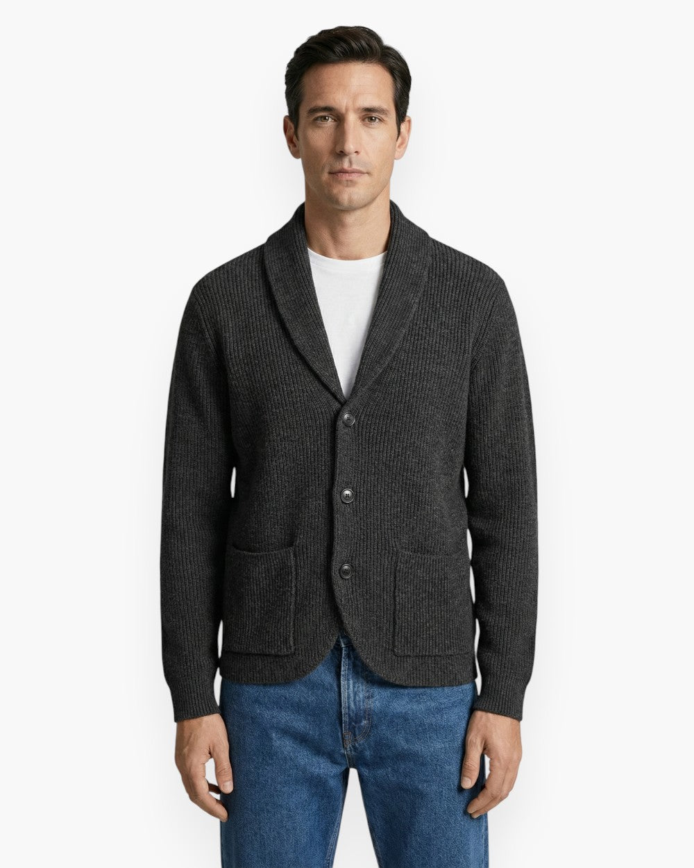 Regular Fit Shawl Collar Cardigan